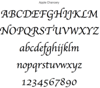 このフォント名をご教示ください Applechanceryという書体 Yahoo 知恵袋
