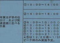 郵便局の年末年始の年賀はがきバイトで質問です 仕分けのシフト 教えて しごとの先生 Yahoo しごとカタログ