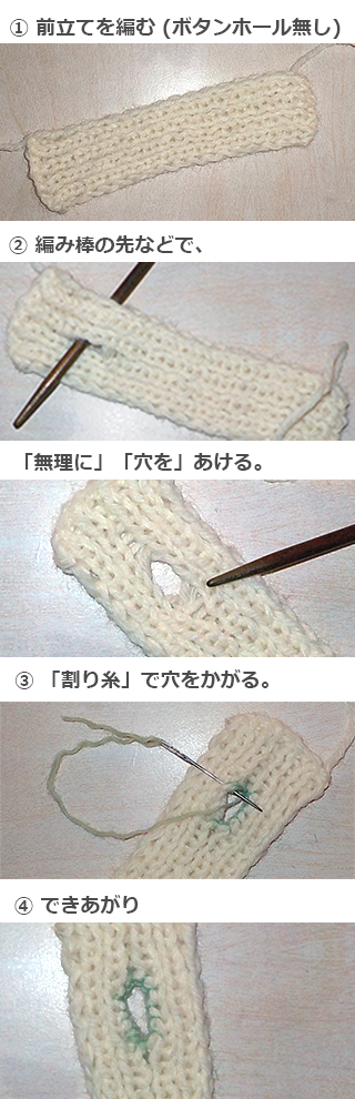 棒針編みでカーディガンを編みたいのですが ボタンホールの編み方が分かりません Yahoo 知恵袋