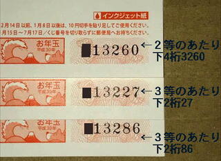 はがき 当選 番号 年賀