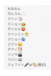 Wannaoneのメンバー1人1人を表す絵文字ありますか は Yahoo 知恵袋