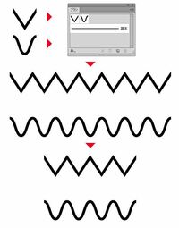 イラレで波線を作った時長さを変えても波線の大きさを一定にする方法はあり Yahoo 知恵袋