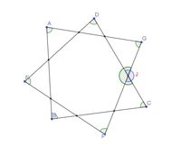 星形の図形の角度の和が苦手なので 教えてほしいです 中学数学 Yahoo 知恵袋