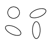 ペイントで楕円形の角度を任意の角度 画像のように にしたんですが 出来 Yahoo 知恵袋