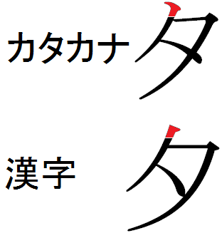 どっちが漢字のゆうひの ゆう でしょうタ夕 左が カタカナのタ Yahoo 知恵袋