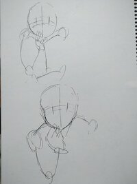 こういった上目遣い 首が座ってる構図のアタリの取り方を教えて下さい 正面 斜め Yahoo 知恵袋