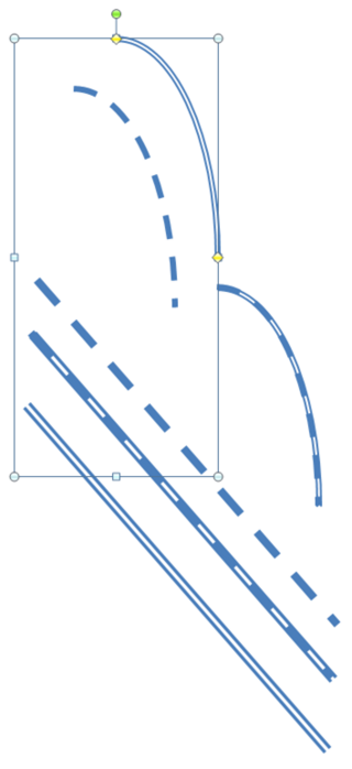 Wordでの線路の書き方を教えてください 線路の元となる直線を描画し Yahoo 知恵袋