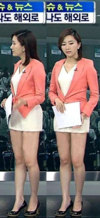 日本の女子アナもこの韓国の女子アナみたいなミニスカでテレビ番 Yahoo 知恵袋