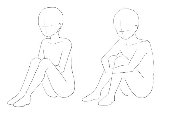 体育座りが描けません おかしい点 コツ 赤ペンなどお願いしたいです 胴体 Yahoo 知恵袋