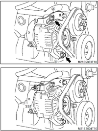 l150s ファン ベルト 調整