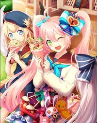 白猫プロジェクトのキャラクターで ピンクのツインテールの茶熊学園キャラ Yahoo 知恵袋