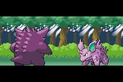 ポケモン赤緑のオープニング？で、ニドリーノと戦っている後ろ姿だけの