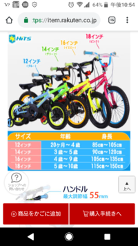 12 インチ 自転車 何 歳