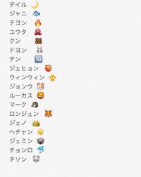 Nctのメンバーの絵文字教えてください メモにまとめて見たのです Yahoo 知恵袋