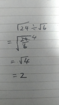 平方根の割り算 答え 解き方合っていますか Yahoo 知恵袋