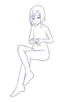 この足を組んでるイラスト 変な事はわかるんですがどこをどう直したら良いのかわ Yahoo 知恵袋