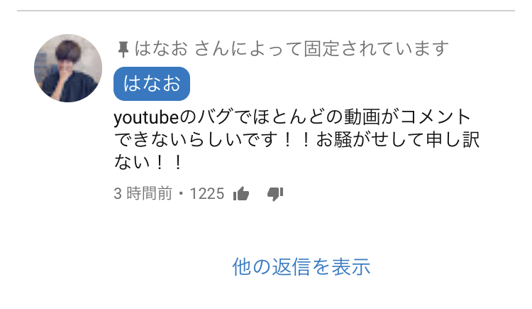 最近youtuberのはなおさんが動画のコメントを出来なくして Yahoo 知恵袋
