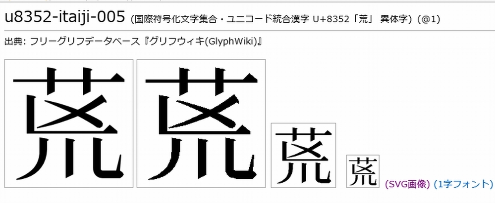 異字体 外字 旧字の入力方法について荒の旧字 画像参照 を入力 Yahoo 知恵袋