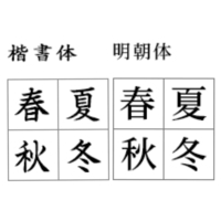 楷書体から派生した書体に 明朝体 がありますが どんな書体であ Yahoo 知恵袋