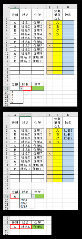 重複しないリストを作った場合にドロップダウンを連動させる方法お世話になっ Yahoo 知恵袋