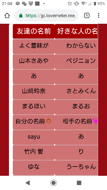 ラブメーターをやったら 知らない人に共有されました 共有さ Yahoo 知恵袋