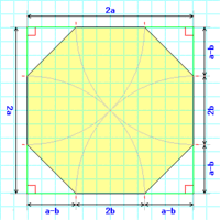 460 ｘ460cmの正四角形の中に正八角形を書いた場合 1辺の長さは何 Yahoo 知恵袋