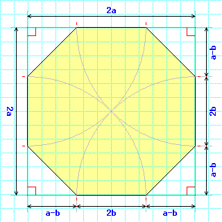 460 ｘ460cmの正四角形の中に正八角形を書いた場合 1辺の長さは何 Yahoo 知恵袋