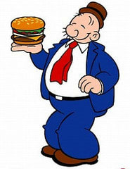 ポパイに出てくる登場人物で ハンバーガーばかり食べてるおじさん名前 Yahoo 知恵袋