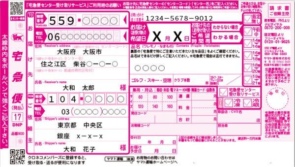 初歩的なことですが、宅急便の送り状の郵便番号の記入は、右詰めで