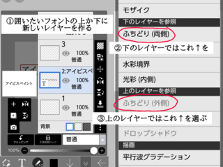 アイビスペイントで文字のふちどりをしようとすると文字の周りではなく 文字を囲 Yahoo 知恵袋