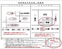 車庫証明について 車庫証明の配置図 所在図はgooglemapで印刷して Yahoo 知恵袋