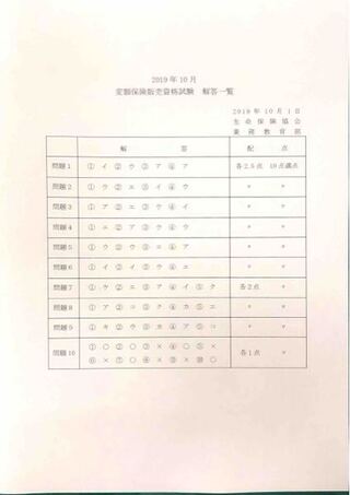 課程 試験 一般 生保