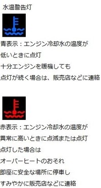 朝 エンジンスタート時に点灯する冷却水警告灯って意味有ります Yahoo 知恵袋