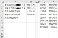 Excelで 住所に特定の都道府県が入っていたら関東地方と表 Yahoo 知恵袋