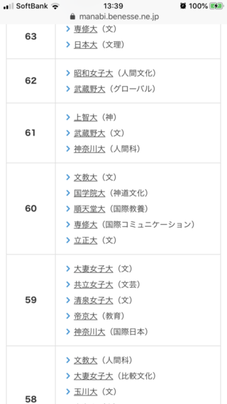 ベネッセで偏差値が57から63だとどのくらいの大学ランクですか 来年 Yahoo 知恵袋