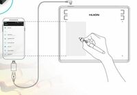 Huionhs64を購入したのですが ペンタブ上で正方形を描くとスマホ上では縦 Yahoo 知恵袋