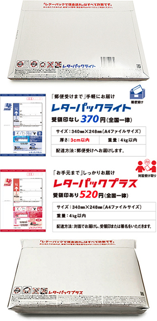 郵便局でレターパックライトの方が安いよと言われ - ライトに変更して