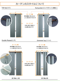 カーテンの仕様についてカーテンをネットで購入したいのですが仕様が英語でわかりませ 教えて 住まいの先生 Yahoo 不動産