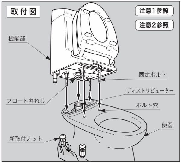 トイレ便座交換。イナックスのDT-B183XUシャワートイレB... - Yahoo!知恵袋