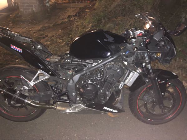 ninja400カウル青紫、アンダーカウルなし cbr400rやNinja400などのフルカウルのアンダーカウル？を外して