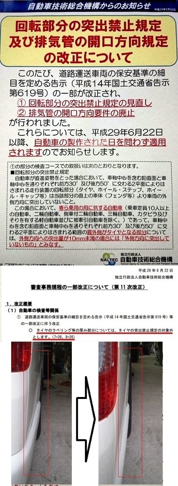 車検について純正ホイールではなく他社純正ホイールをつけて車検を受 