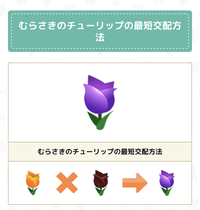 スマホのポケ森で紫のチューリップを作りたいのですが 効率よく作る方法を教え Yahoo 知恵袋