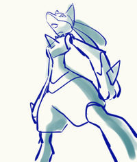 ルカリオです 絵の評価お願いします こんな感じです Yahoo 知恵袋