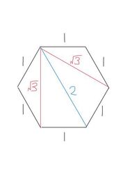 正六角形は長さの異なる2種類の対角線を持つ 辺の長さが1の正六角形の Yahoo 知恵袋