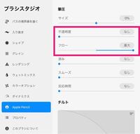 アップルペンシルの筆圧が弱いです Procreateで使用したのですがササ Yahoo 知恵袋