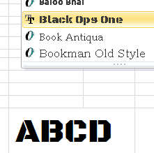パソコン内のテキストの書式の中にステンシル調のはありませか Black Yahoo 知恵袋