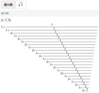 3の連分数展開教えてください あと途中で分母が1になる時ありますか Yahoo 知恵袋