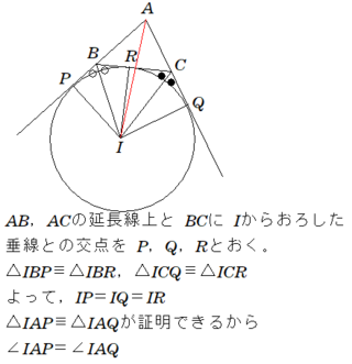 三角形の内接円と傍接円