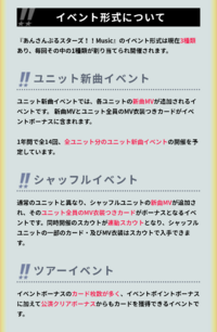 あんスタmusicの質問ですユニット新曲イベントとシャッフルイベントの違 Yahoo 知恵袋