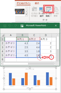 パワーポイントで棒グラフを出したら 棒が3本線のグラフになるんですけ Yahoo 知恵袋